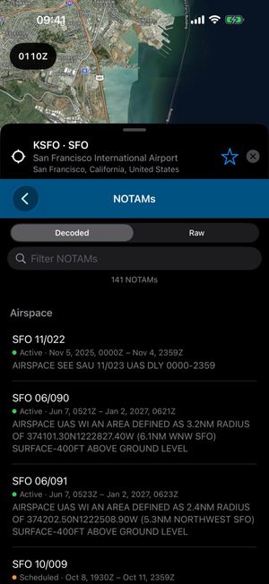 KSFO NOTAMs, decoded